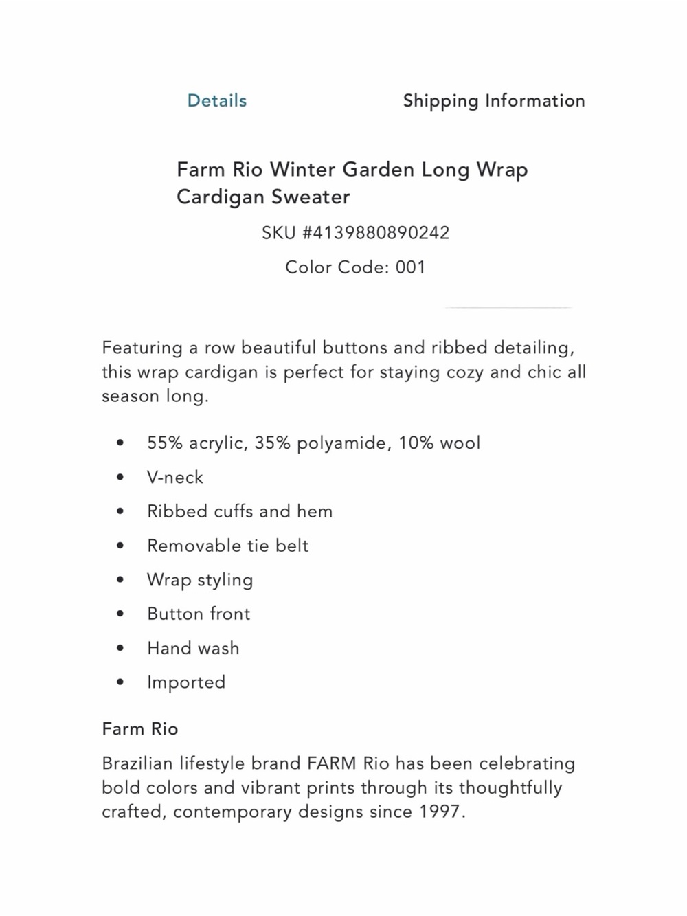 FARM Rio Winter Garden Patchwork Long Cardigan - Picture 5 of 7